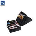 wholesale large capacity 3 layers travel trolley makeup bag